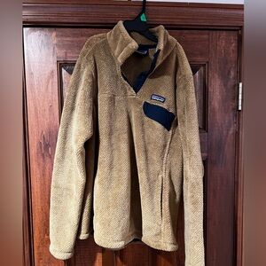 Patagonia Brown Fleece with Navy Details